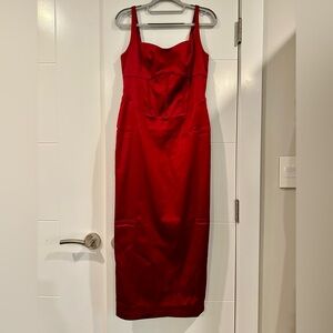 Abercrombie & Fitch Red Midi Dress